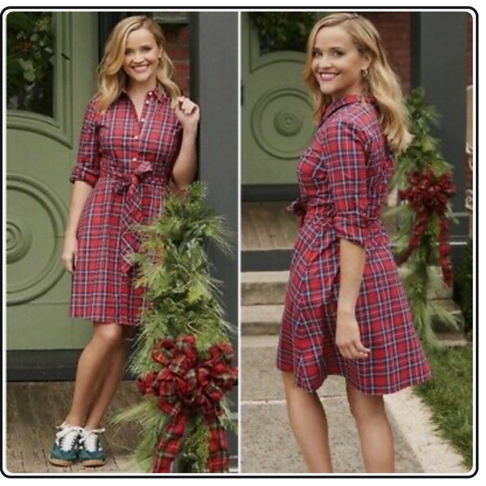 Draper James Carly Shirtdress in Angie Plaid (Size 0)